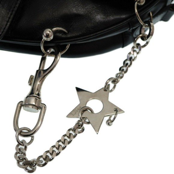 Dior Bags Christian Dior Saddlebag Hardcore Leather Handbag Black